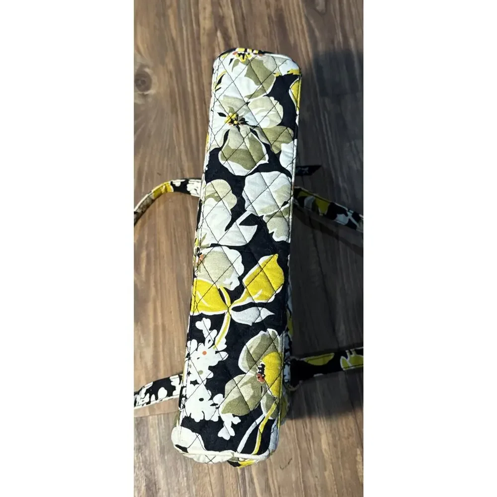 Vera Bradley Dogwood Handbag Purse Yellow And Black‎ Floral Pattern
